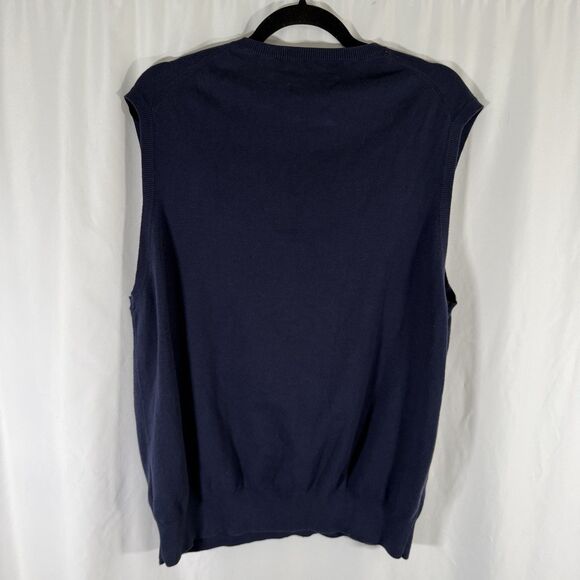 Polo Ralph Lauren Vest Men's XL Solid Blue Vneck 100% Pima Cotton Sleeveless - Picture 7 of 9